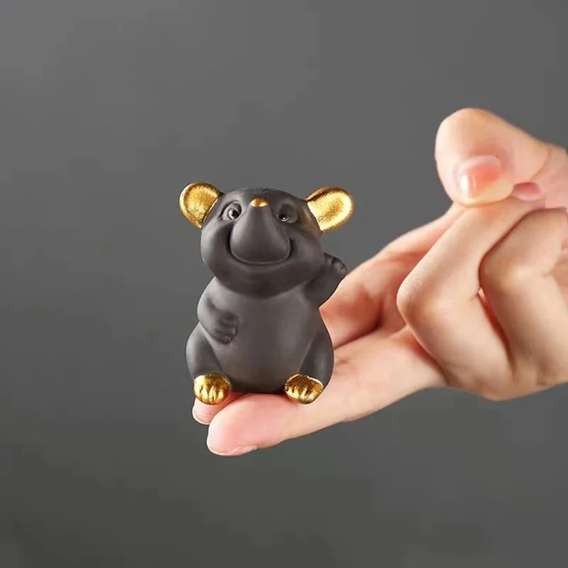 Лиловая глина мультфильм Маленькая мышка чай домашнее животное чайный поднос