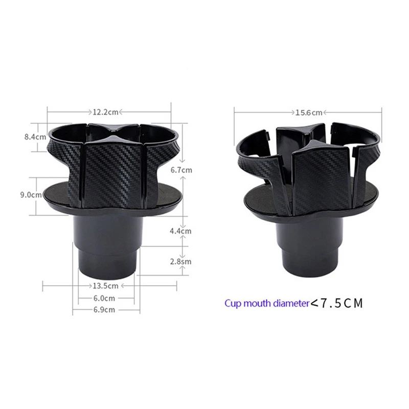 

Car Center Console Dual Cup Holder Expander, 2 In 1 Multifunctional 2 Cup Mount Extender, Unique Design Soft Drink Can Bottle St