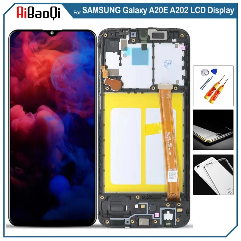 

For SAMSUNG Galaxy A20E A202 LCD Display Screen Touch Digitizer Assembly For Galaxy A202 A202F A202DS With Frame Replace