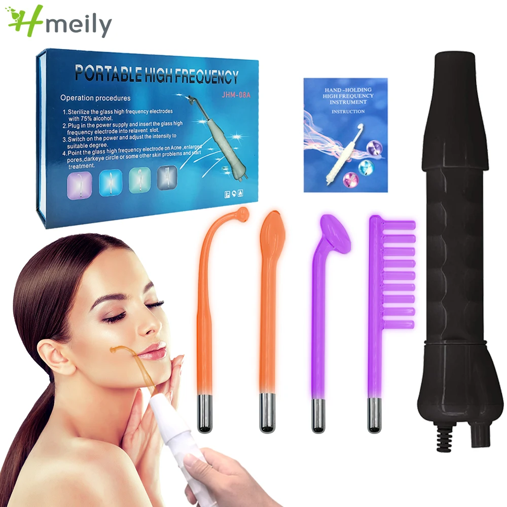 

Портативный Высокочастотный электротерапевтический стеклянный массажер для лица