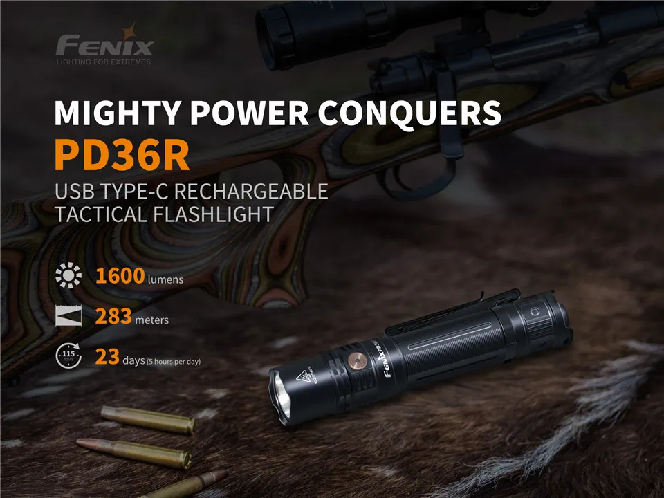 Fenix PD36R 5V 3A Тип C USB 21700 Мощная Вспышка светильник двойные переключатели Управление Открытый тактический фонарь светильник с Батарея индикатор
