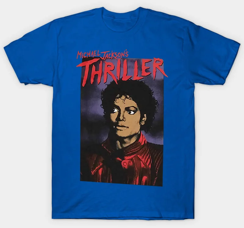 men royal blue В стиле Майкла Джексона, футболка-Триллер крупным планом Официальный Old Skool hooligans печатных Для мужчин футболка короткий рукав Забавные футболки - Цвет: men royal blue
