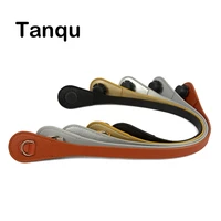 tanqu 51cm 86cm slim edge painting d buckle teardrop end handles faux leather handles for obag chain pendant for eva o bag body