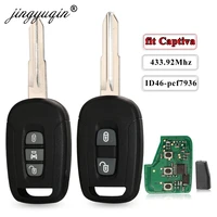jingyuqin car remote key control 433mhz id46 for chevrolet captiva opel antara 23 buttons auto keyless fob with pcf7936 chip
