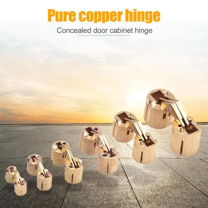 Медный бочонок петли скрытый шкаф невидимые дверные высококачественный океан
