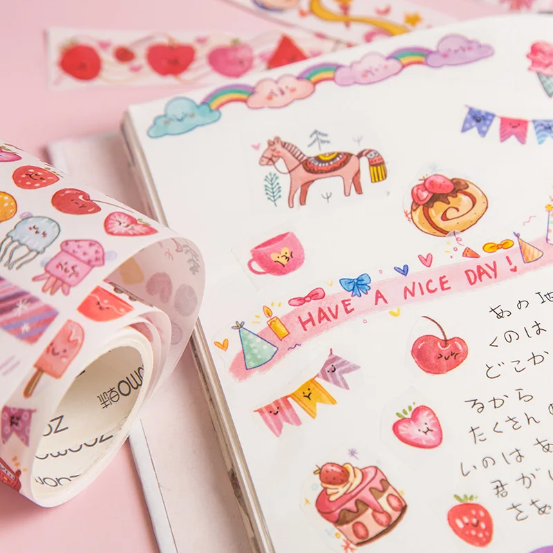 100 мм * 3 м океан животных милый мультфильм девушки васи лента Kawaii японская