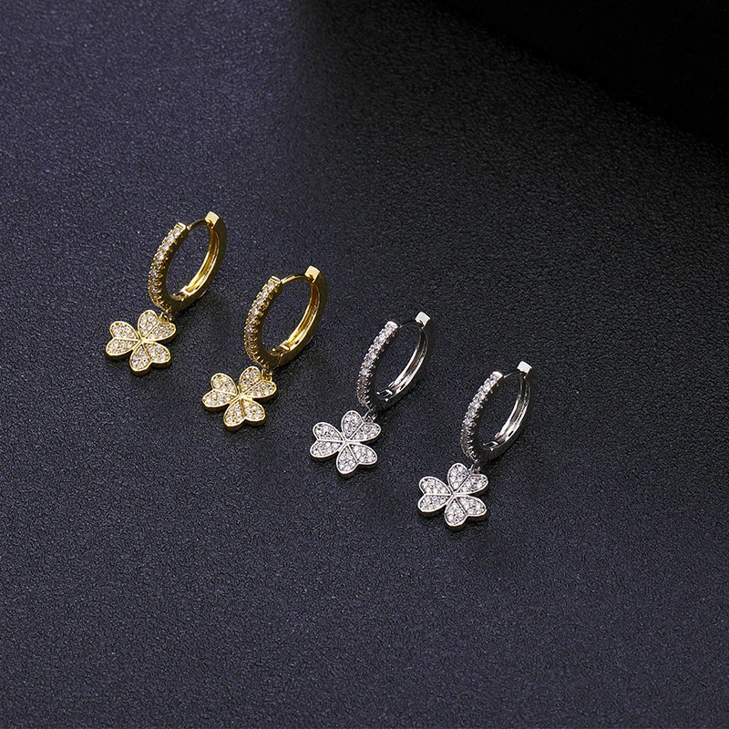 SIPENGJEL модные золотые серьги кольца с тремя листьями высококачественные подвески