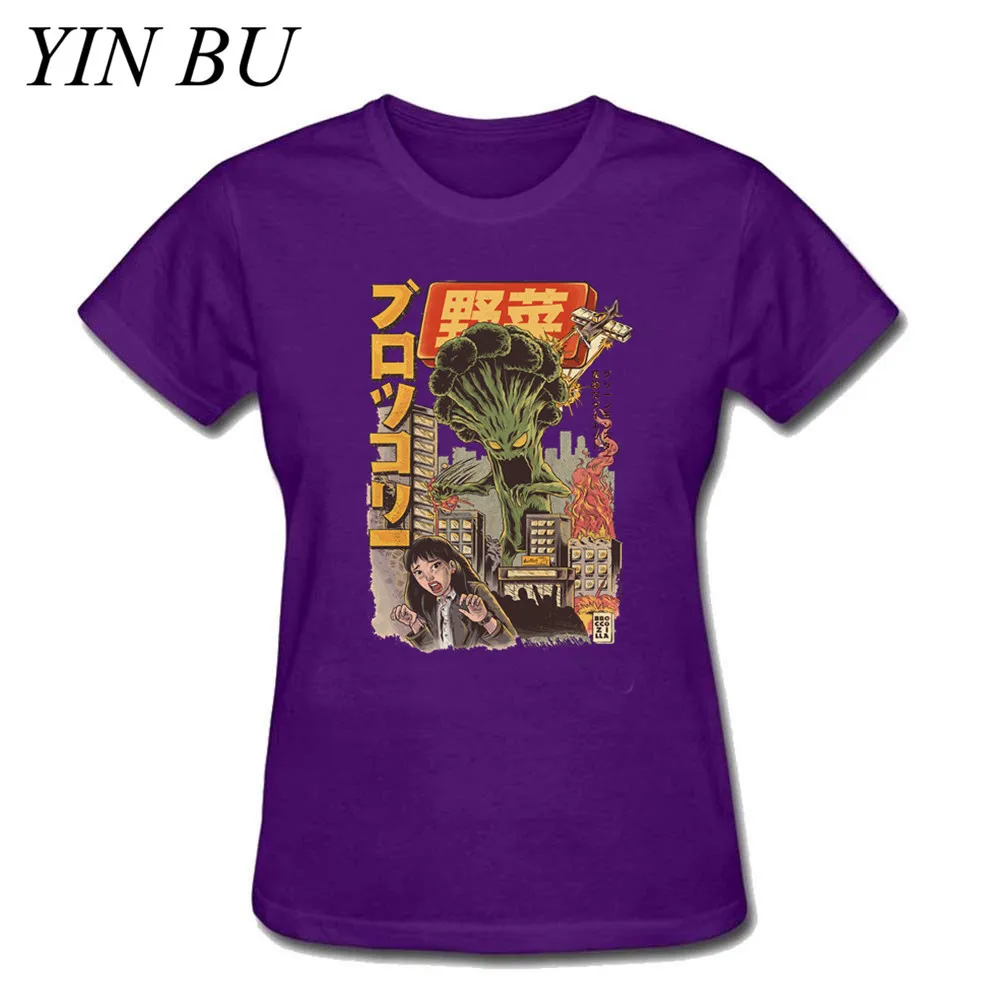 Женская футболка гигантские грибы Монстр демон броккозилла брокколи смешной