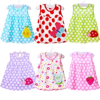 drop shipping 2021 new girls dress summer princess style one piece cotton embroidery polka dot print pattern baby hot sale dress