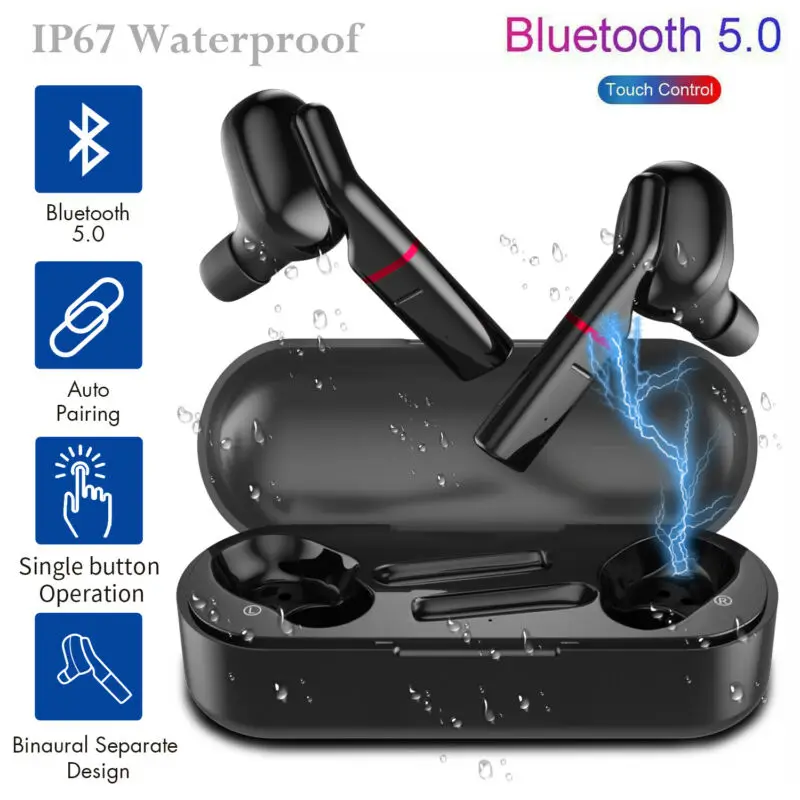 Наушники EARDECO Bluetooth 5,0 гарнитура TWS True беспроводные наушники Близнецы наушники стерео сенсорное управление водонепроницаемые наушники-вкладыши