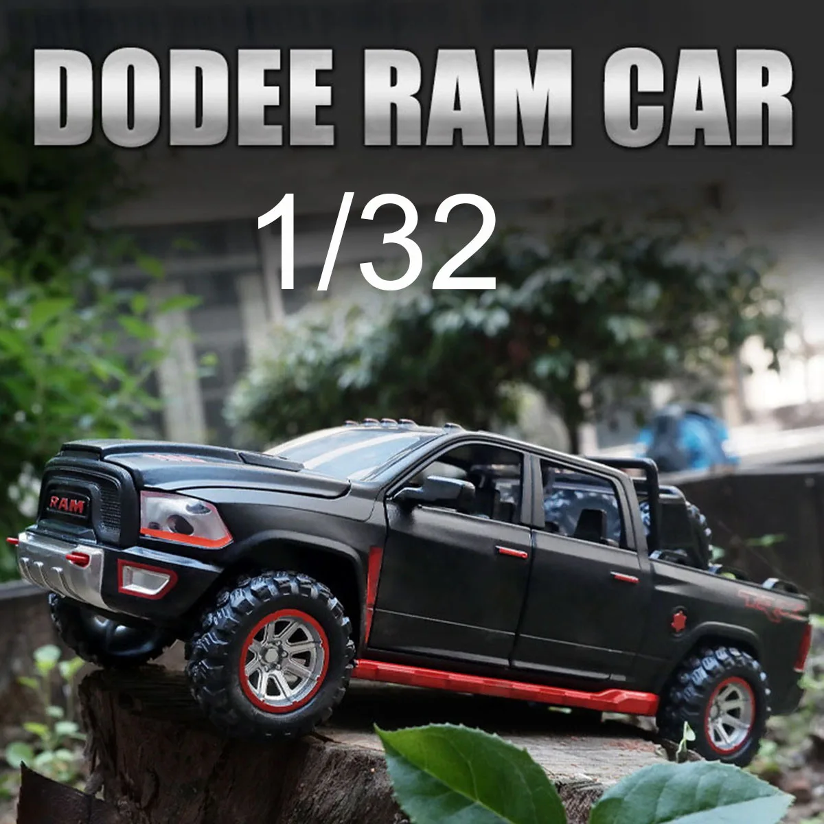 

1:32 New Dodge-Ram TRX-Pickup Simulation Alloy Metal Car Model With Sound Light Pull Back Childs Boy Toy Gifts Free Shipping