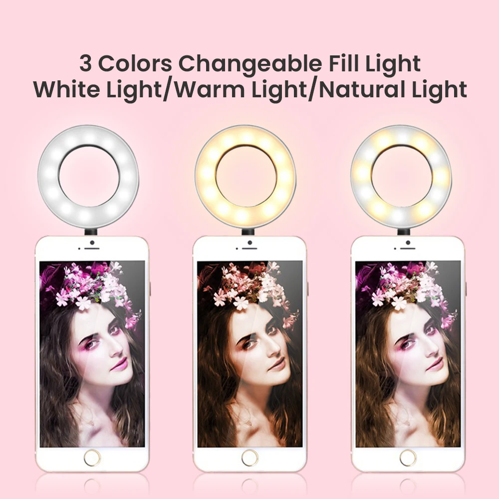 dual selfie ring light with flexible long arm phone holder desktop bracket led ring lamp for youtube live stream office kitchen free global shipping