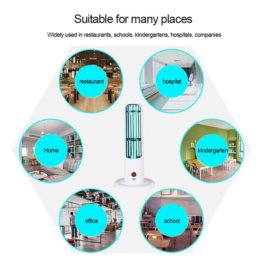 Ультрафиолетовая стерилизующая лампа UVC ночник для дезинфекции с таймером и