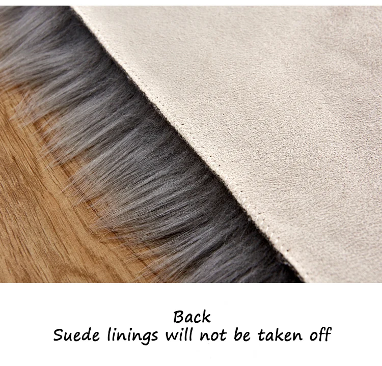 Oval Fur Faux Artificial Sheepskin Carpet Washable Seat Pad Fluffy Rugs Hairy Wool Soft Warm Carpets For Living Room