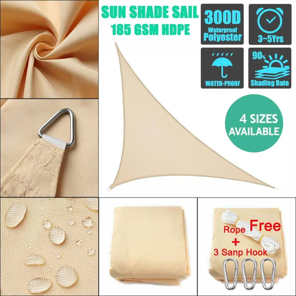 300D Оксфордский правый треугольный козырек солнцезащитный для бассейна