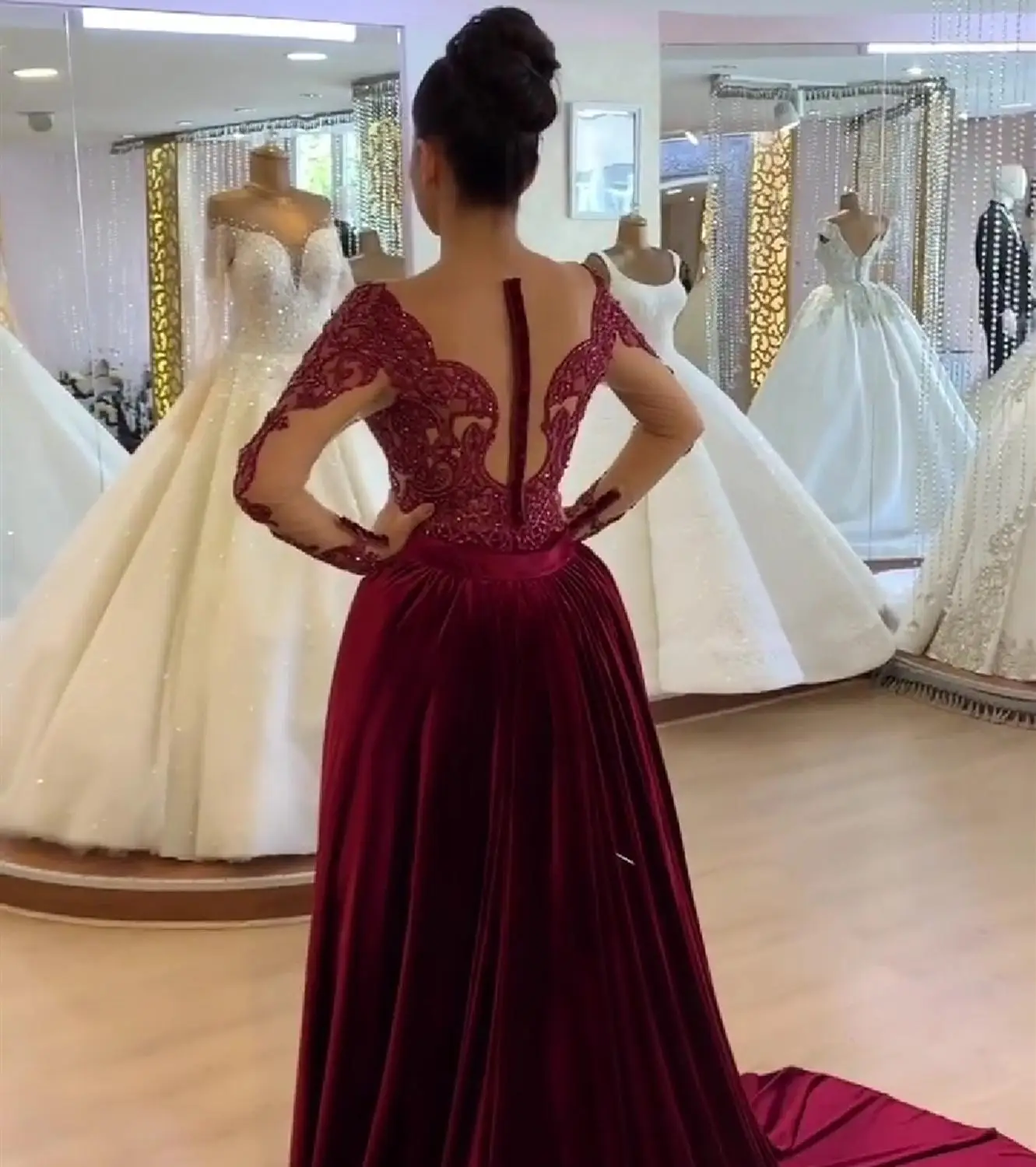 Вечернее платье 2019 вечернее русалки для женщин кружевное с длинным рукавом