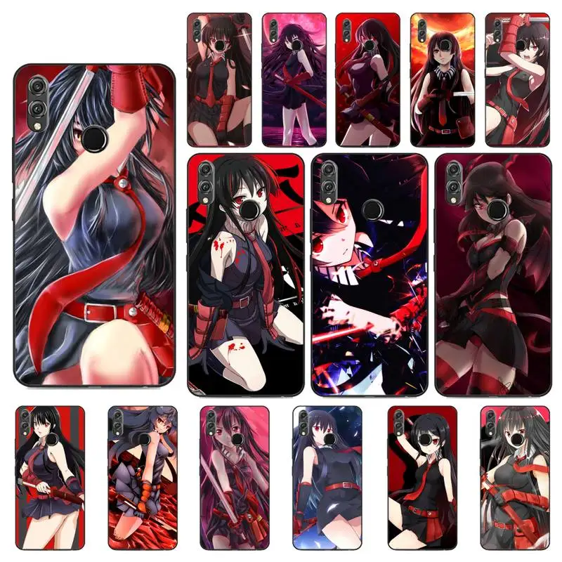 

YNDFCNB Japanese Anime Akame Ga Kill Phone Case For Huawei Honor 8 8S 8X 8A 9 9X 10 20 Lite 7C 7A 10i 20i