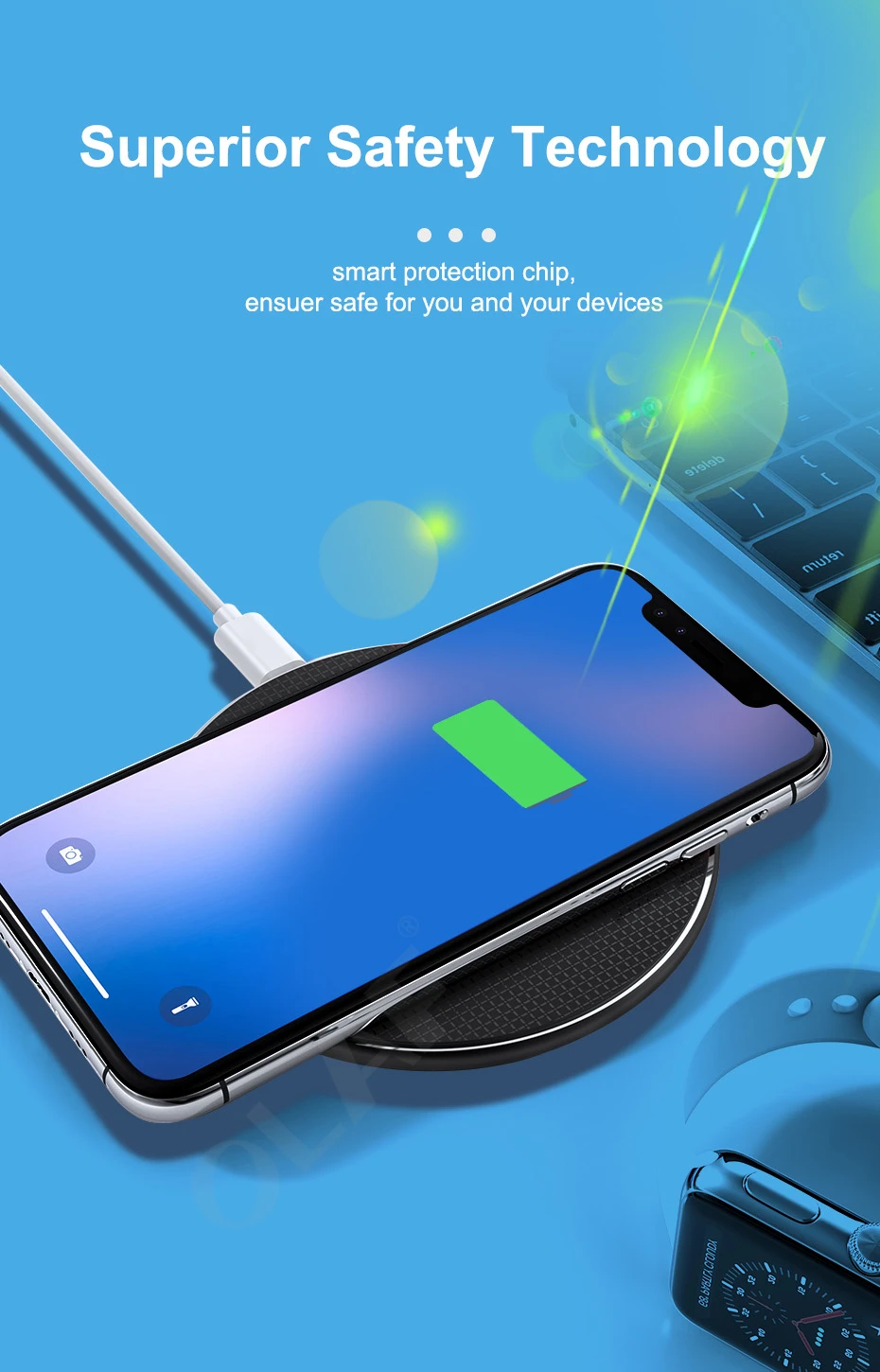 10 Вт Qi Беспроводное зарядное устройство для Samsung Galaxy A01 A20e A20s A10 A10e A40s A30 A40 A30s USB