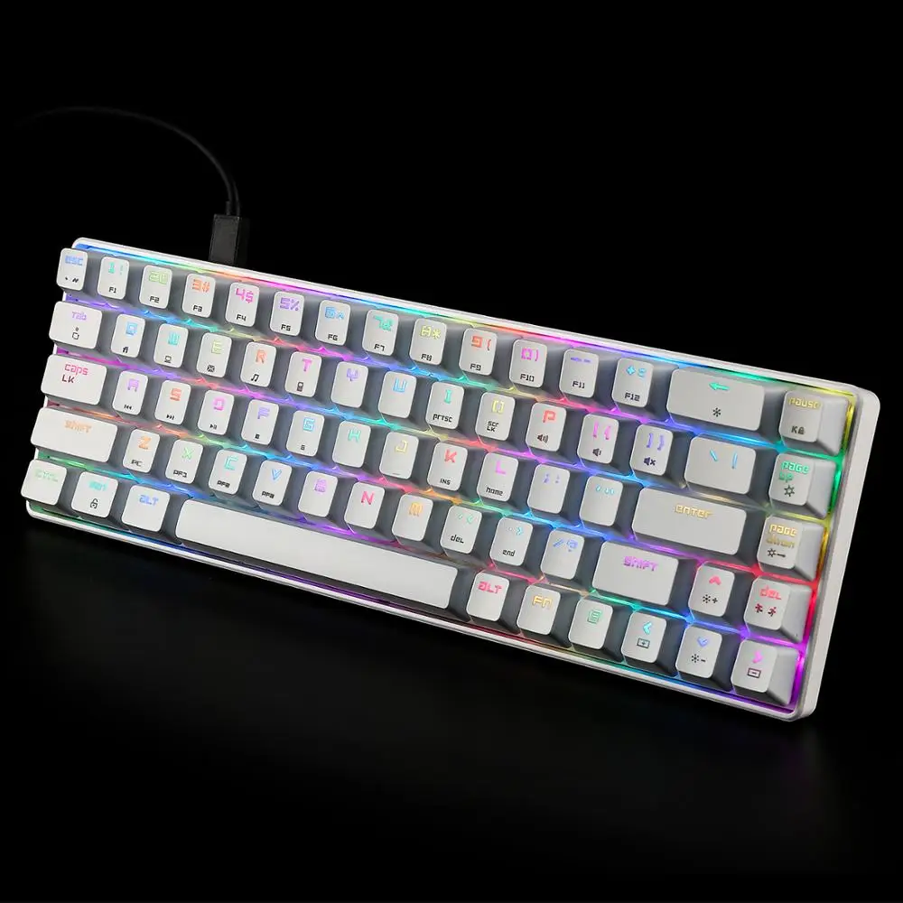 Механическая игровая клавиатура Magic Refiner MK14 RGB с 68 клавишами синий красный