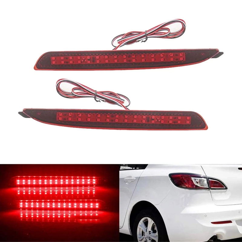 

Car LED Car Reflector Tail Brake Lamp for Mazda 3 2010-2015 Tail Rear Bumper Lights Warning Light