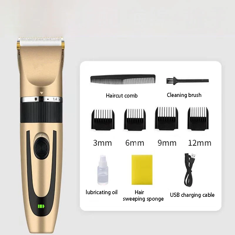 

Триммер для волос мужской с керамическим лезвием и зарядкой от USB
