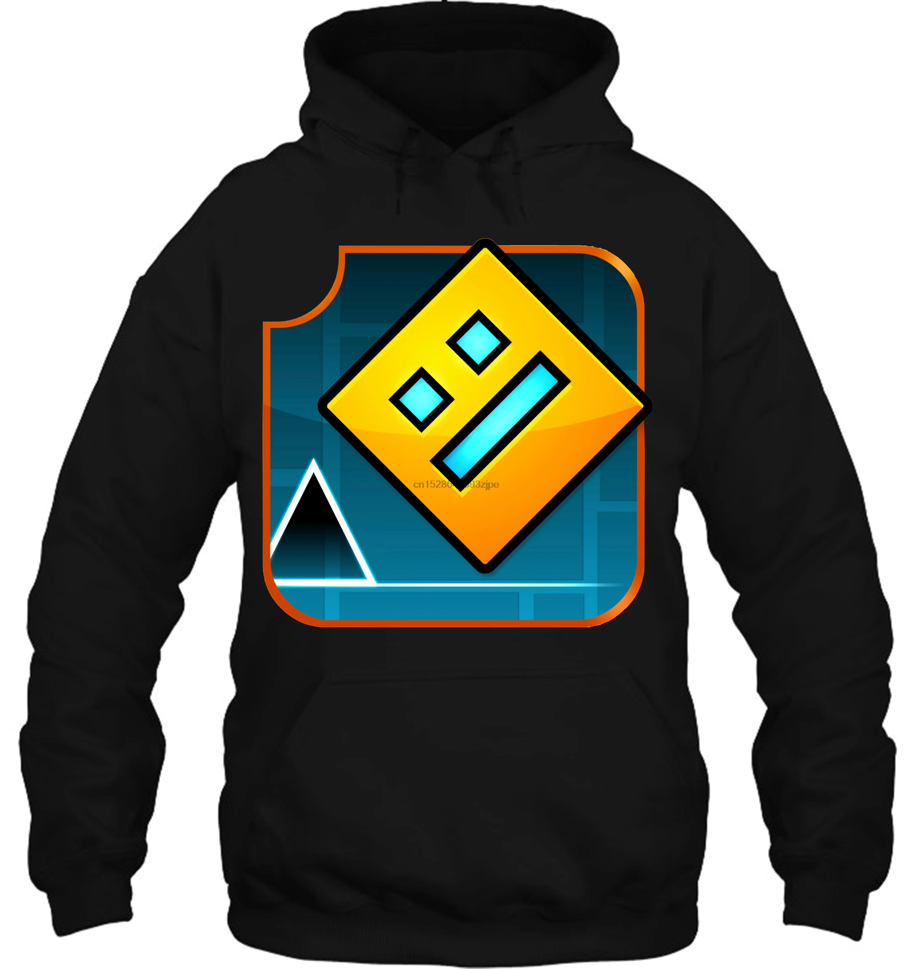 Men Hoodie casual slim fit tops Geometry Dash Game Logo shirts streetwear Women Streetwear |