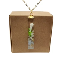 jellyfish 3d seabed undersea glow in the dark cube resin pendant gold color chain necklace women boho fashion jewelry bohemian