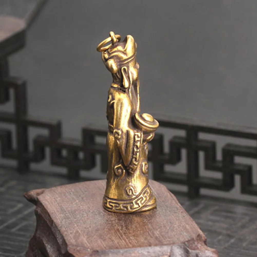 Латунный китайский бог богатства брелок подвесная сумка подвесное украшение