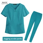 Женский медицинский фотолабораторный пылезащитный костюм с коротким рукавом, больничный доктор, рабочая одежда для операционной