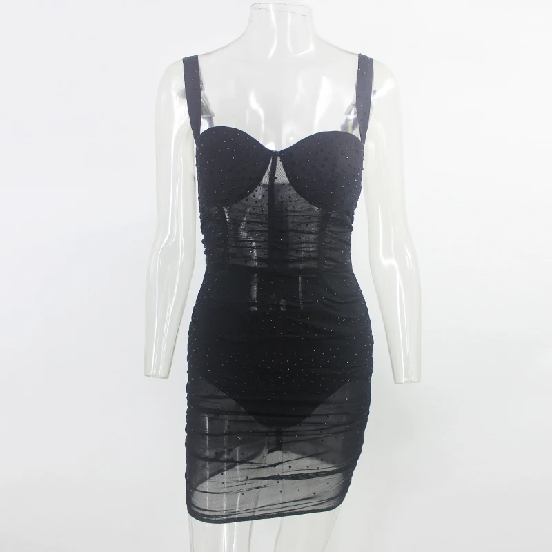 Женское облегающее мини-платье Fuedage белое Клубное платье с v-образным вырезом и