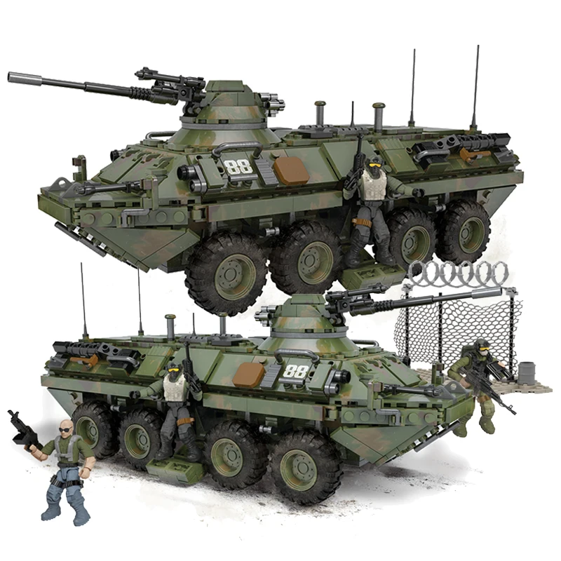 1036 шт военные Stryker бронированные строительные блоки для автомобилей танк Кирпичи