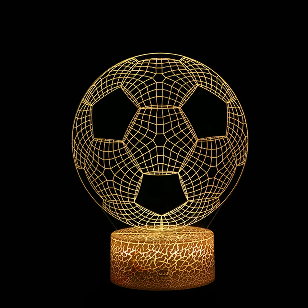 

3d illusion lamp Smart 7 Colors changing Night Light Table Lamp (Football) christmas light led children lighting