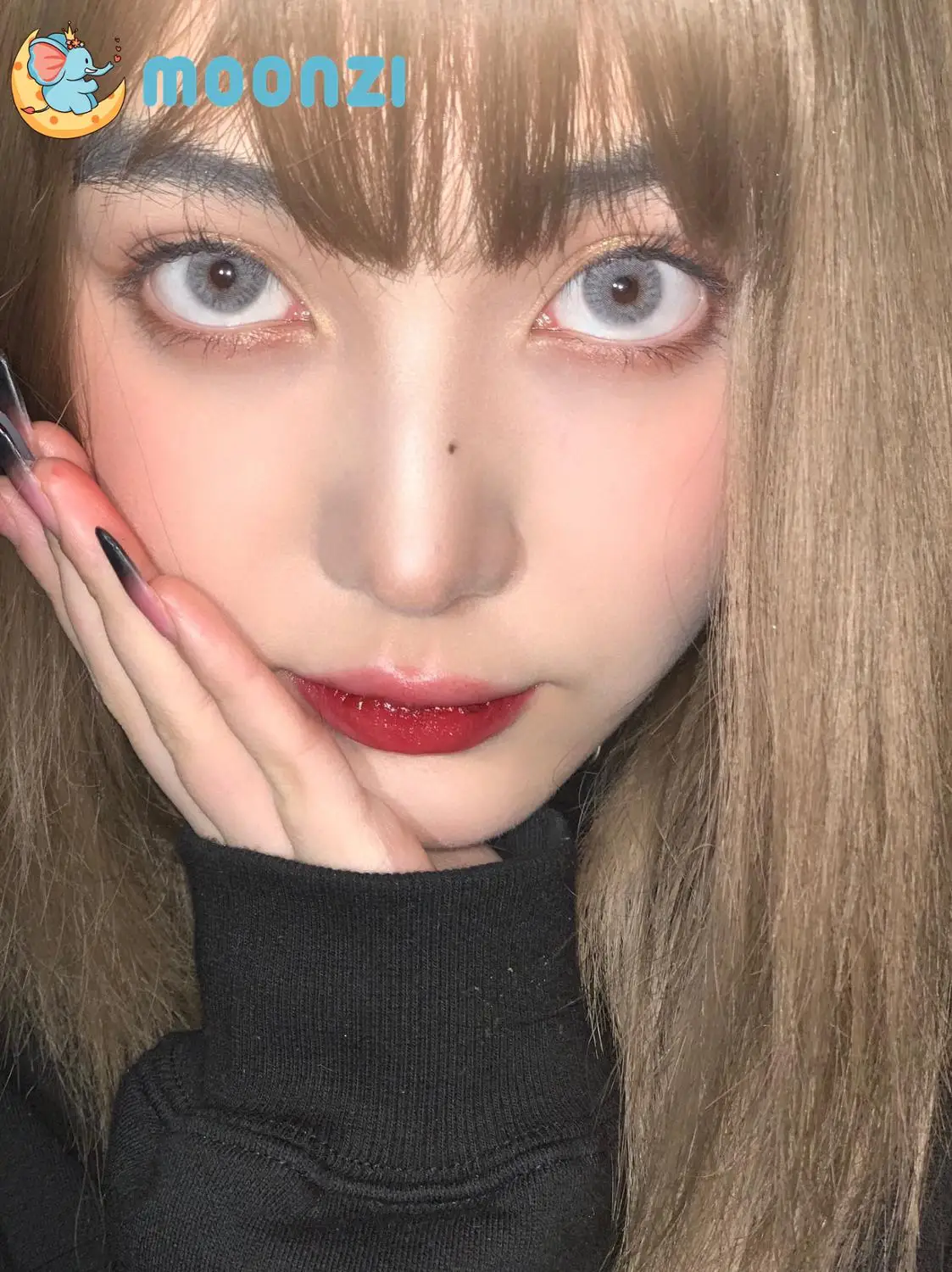 MOONZI винно серого цвета контактные линзы маленький ученик Цветной для глаз