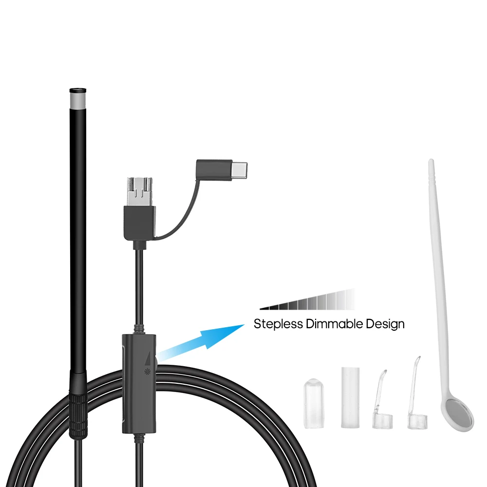 Медицинская ложка эндоскоп для чистки ушей мини камера извлечения воска
