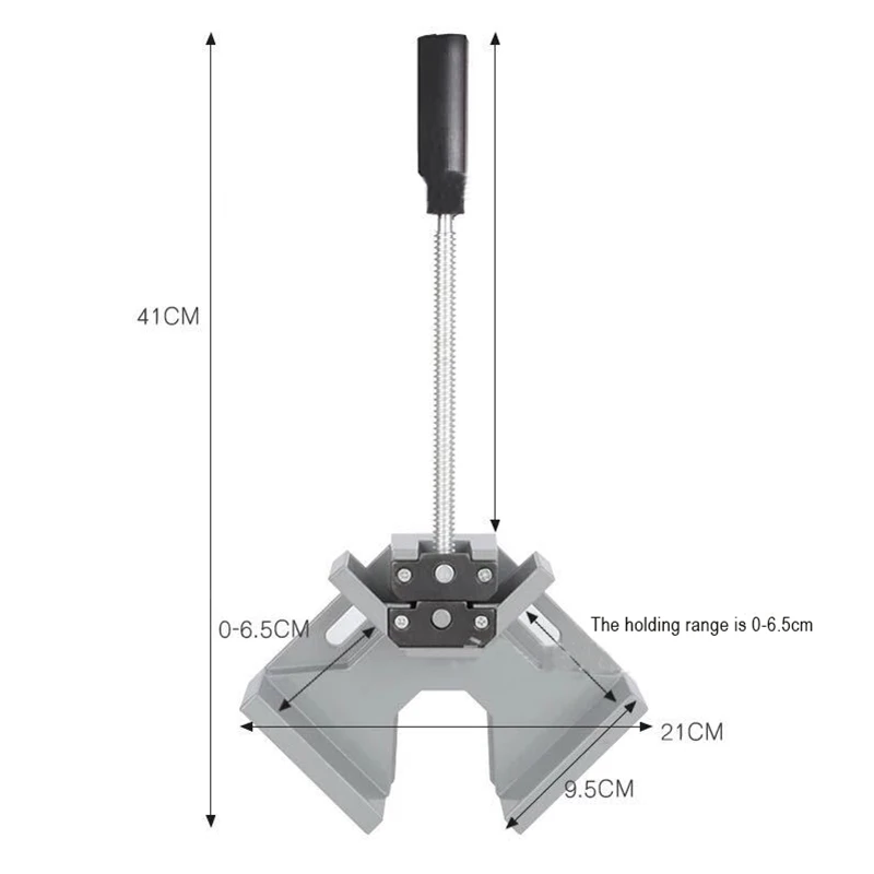 

90 Degree Right Angle Clamp Aluminum Alloy Corner Clamp with Adjustable Swing Jaw Hand Tool Woodworking Photo Frame Right Clip