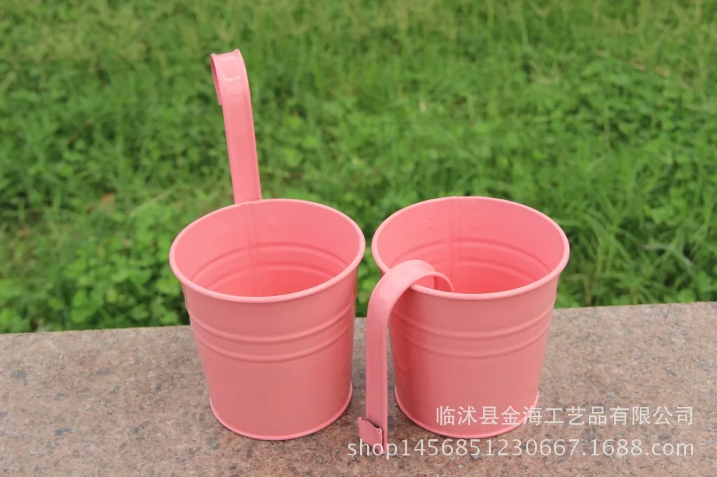 10 шт./компл. цветные подвесные горшки с крючком железные для цветов садовые