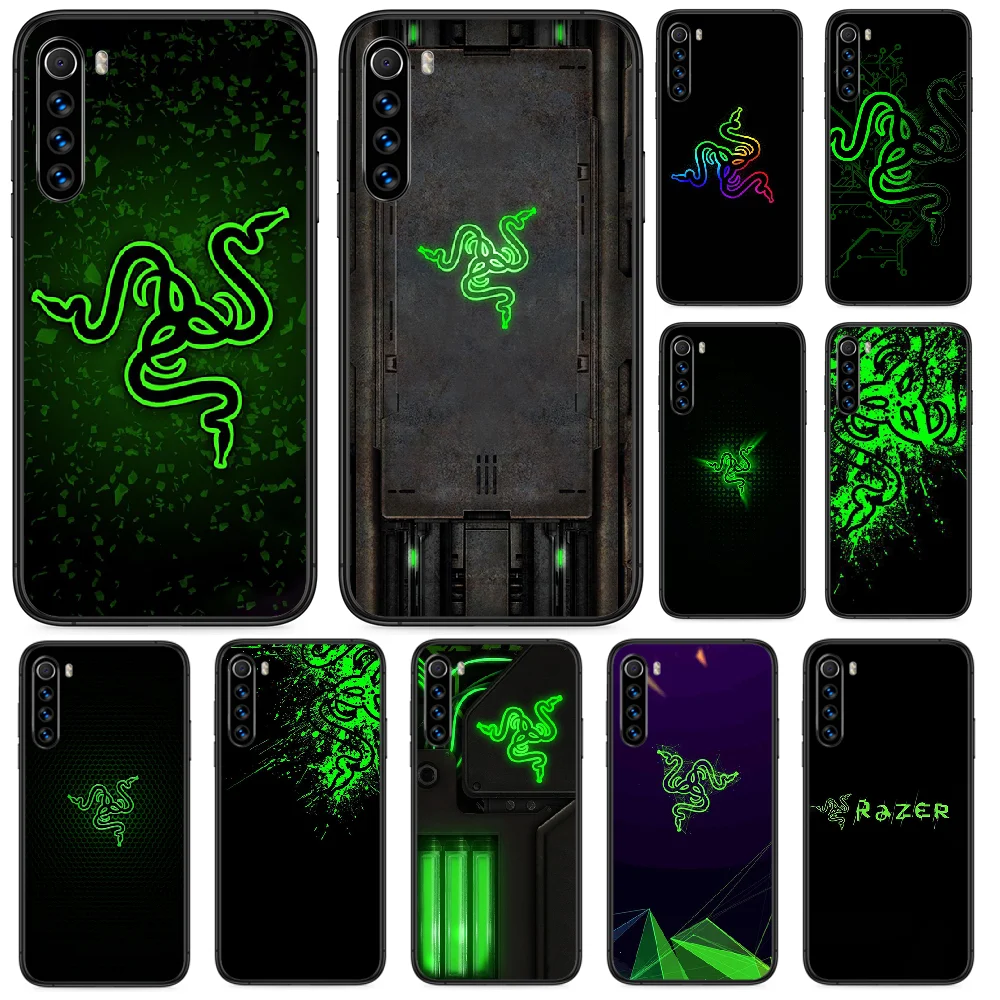 Чехол для телефона RAZER Xiaomi Redmi Note 4A 4X 5 6 6A 7 7A 8 8A 4 5A 8T Plus Pro черный мягкий чехол Etui 3D из
