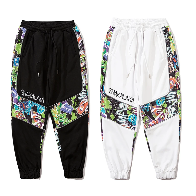 

UNCLEDONJM Urban streetwear hip hop pants 2021 men joggers sweatpants Men Clothing Mens Fashion colour block track pants BK103