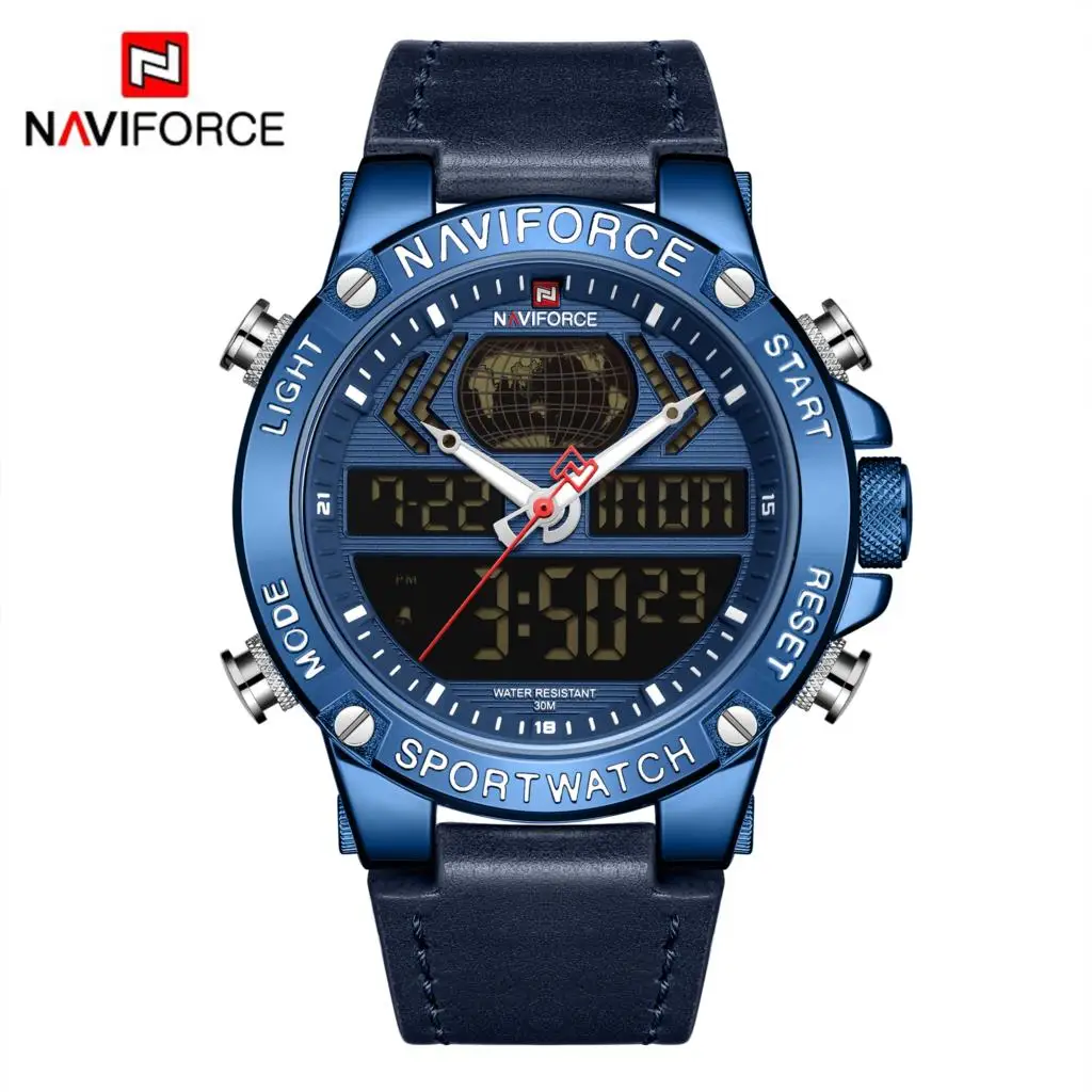 NAVIFORCE мужские часы Топ люксовый бренд спортивные цифровые наручные часы водонепроницаемые с двойным дисплеем военные мужские часы Relogio Masculino
