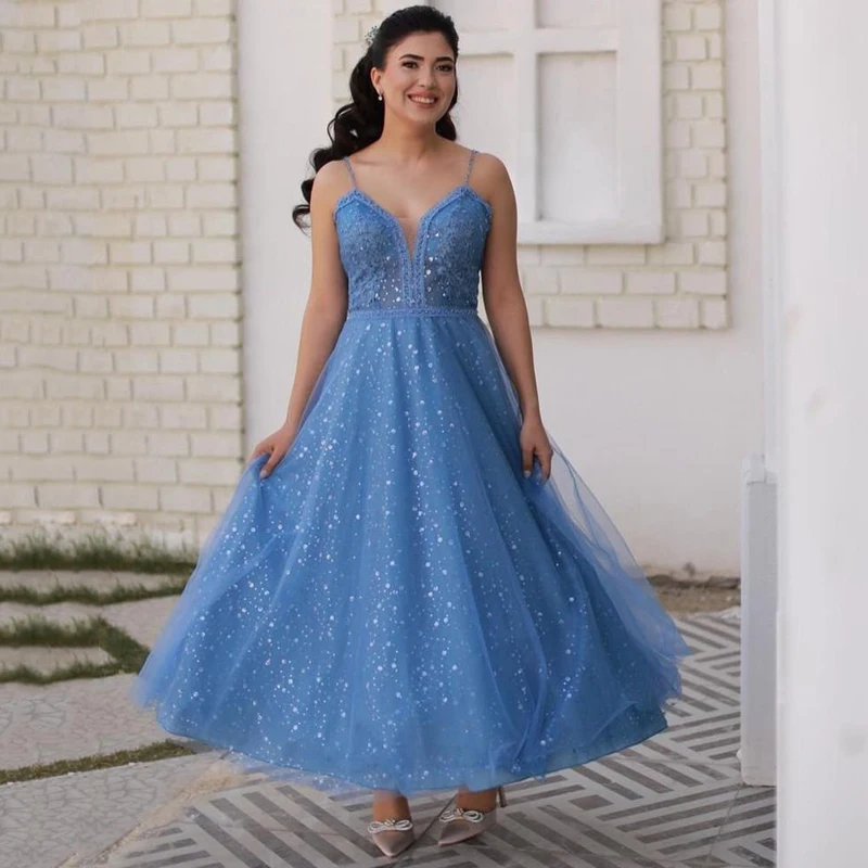 

Thinyfull Sexy Prom Dresses Spaghetti Straps Lace Evening Dress Party Dress 2022 A-Line Celebrity Cocktail Night Gowns Plus Size