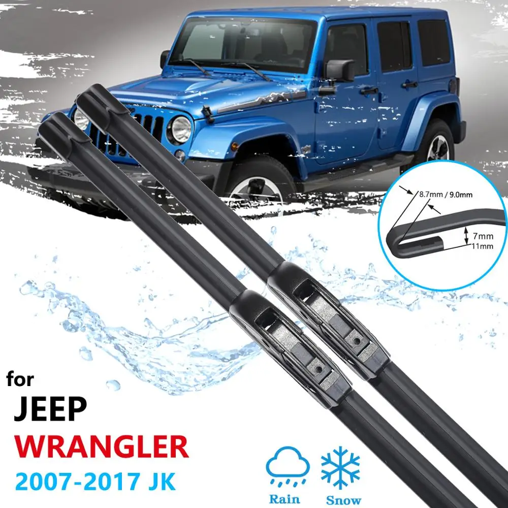 Для Jeep Wrangler JK 2007 ~ 2017 автомобильные стеклоочистители лобовое стекло аксессуары 2008