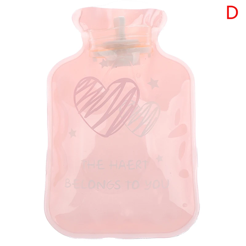 

MINI Cartoon Hand Warm Water Bottle Cute Transparent Hot Water Bottles Small Portable Hand Warmer Water Injection Storage Bag