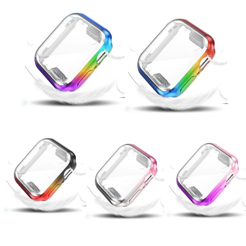 Мягкий полноразмерный защитный чехол для часов Apple Watch 42 мм 38 44 40 экрана iWatch Series