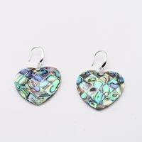s925 sterling silver jewelry natural abalone shell fashion earringsnational customs