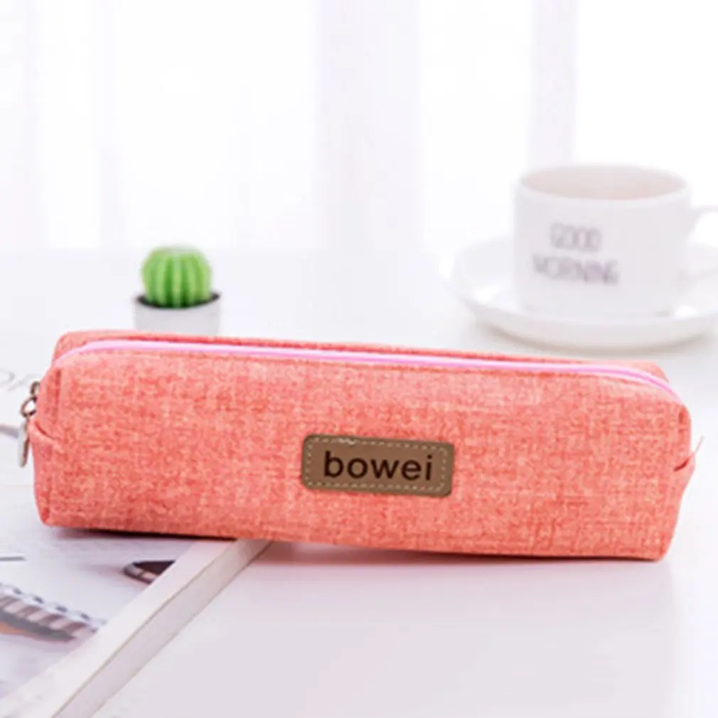 

Pencil Bag Canvas Korea Large Capacity Pencil Case Student Female Simple Pencil Case Bag