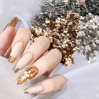 6pcsset nail art mica slices ultrathin metal copper flake irregular bronze gravel paillette japan glitter manicure accessories