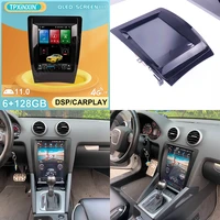 android 11 128gb tesla style for audi a3 s3 2004 2012 car gps navigation auto radio stereo multimedia player carplay head unit