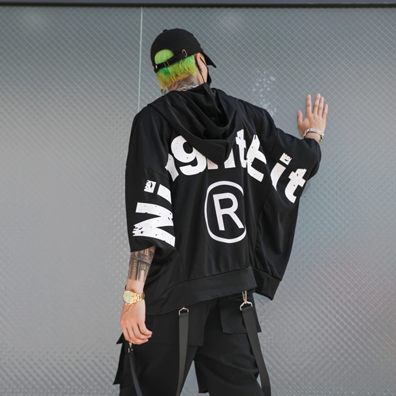 Мужская толстовка с рукавом летучая мышь и принтом|Мужские толстовки свитшоты| |