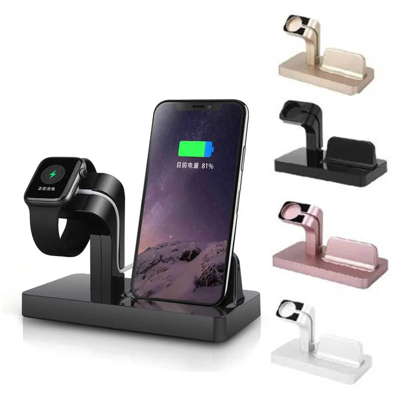 Зарядное устройство 2 в 1 для Apple Watch 5 4 3 беспроводное зарядное iPhone 7 8 + 11 Pro XS Max XR i