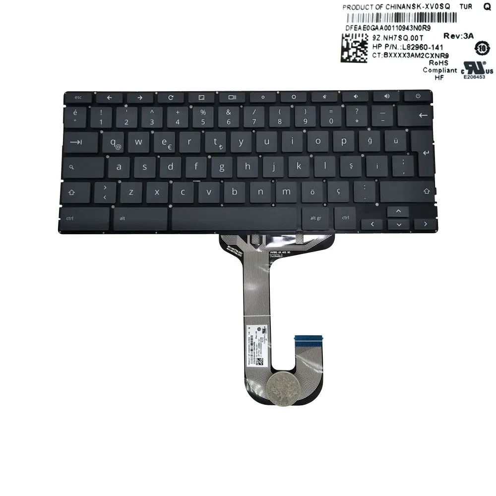 Английский (США) Тетрадь клавиатуры для HP 9Z.NH7SQ.00T L82960 141 NSK XV0SQ qwerty клавиатура